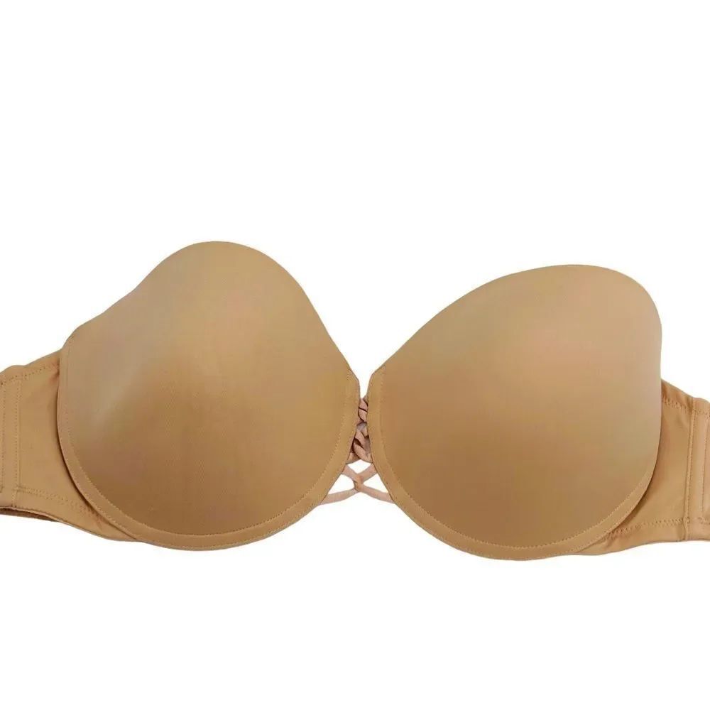 Wacoal beige lace front strapless size 32DD
